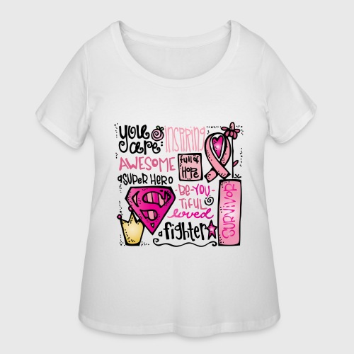 Cancer awareness month Breast Cancer survivor - Women's Curvy T-Shirt