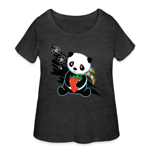 Cute Kawaii Panda T-shirt by Banzai Chicks - Women's Curvy T-Shirt
