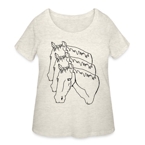 horsey pants - Women's Curvy T-Shirt
