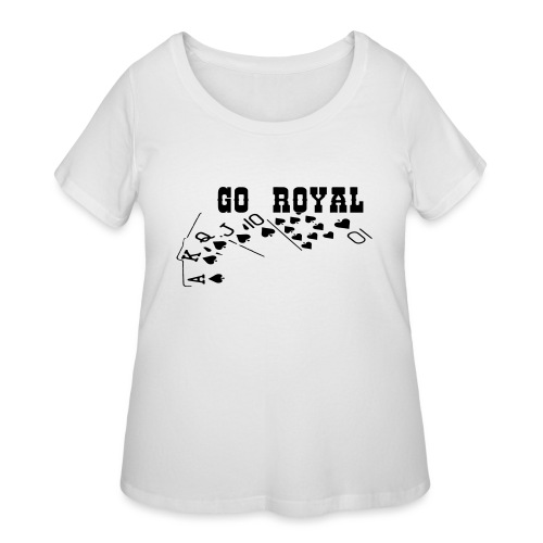 royal_flush3 - Women's Curvy T-Shirt