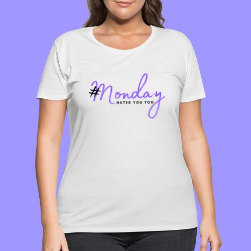 #Monday bright - Women's Curvy T-Shirt