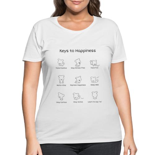 Keys to Happiness - Women's Curvy T-Shirt