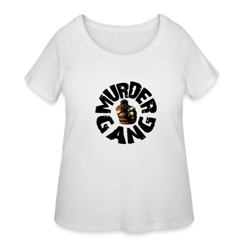 MURDERGANG LOGO BLACK - Women's Curvy T-Shirt