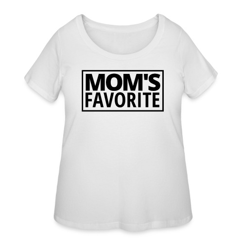 MOM'S FAVORITE (Black Stamp Logo) - Women's Curvy T-Shirt