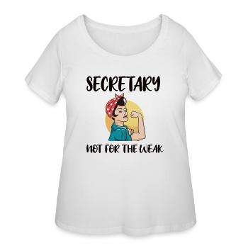 Funny Secretary Gifts Office Secretary Day - Women's Curvy T-Shirt - white - Front - Giselle (180cm)