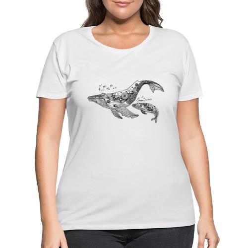 Singing Whales South Seas - Women's Curvy T-Shirt