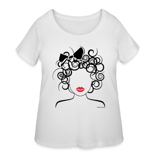 Global Couture logo_curly girl Phone & Tablet Case - Women's Curvy T-Shirt