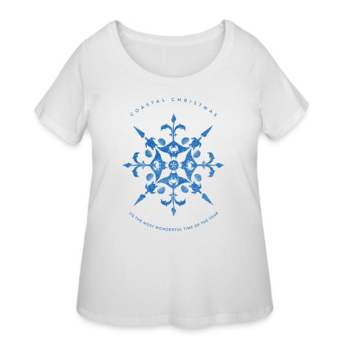 Coastal Christmas Snowflake 01 - Women's Curvy T-Shirt