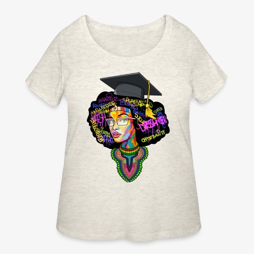 Black Educated Queen School - Women's Curvy T-Shirt