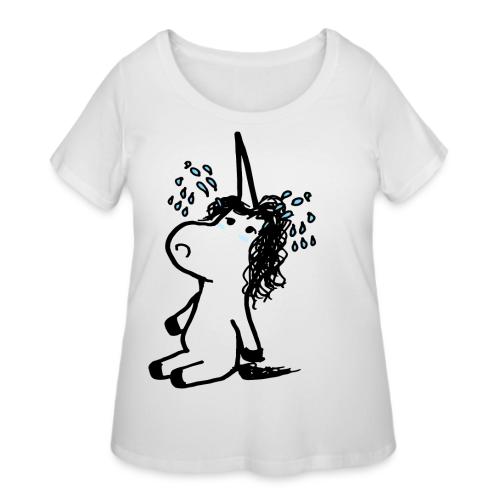 unicornio lloron - Women's Curvy T-Shirt