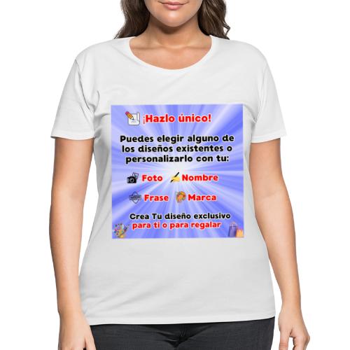 Personalized Souvenirs with Photo, Phrase, Design - Women's Curvy T-Shirt