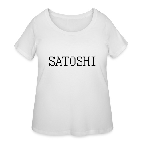 satoshi stroke only one word satoshi, bitcoiners - Women's Curvy T-Shirt