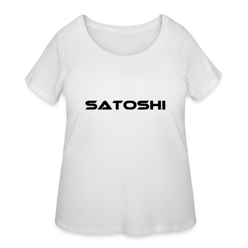 satoshi stroke only one word satoshi, bitcoiner - Women's Curvy T-Shirt