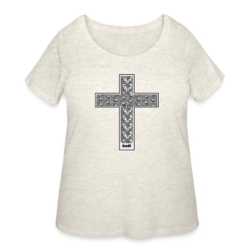 Jesus cross. I'm no longer a slave to fear. - Women's Curvy T-Shirt
