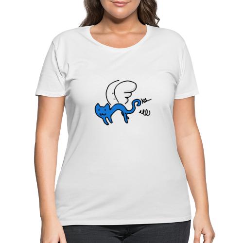 Flying Kitty - Women's Curvy T-Shirt