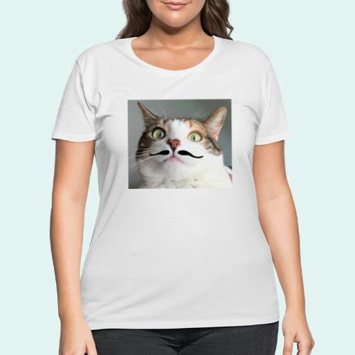 Boo Mustache - Women's Curvy T-Shirt