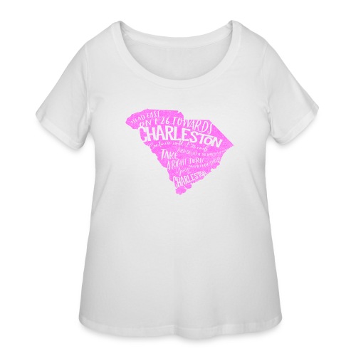 CharlestonDirections Pink - Women's Curvy T-Shirt