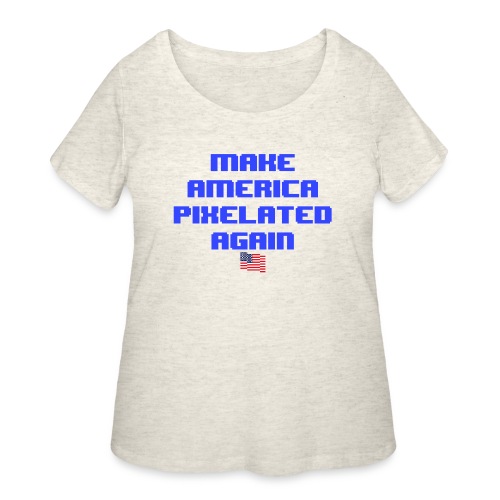 Pixelated America - Women's Curvy T-Shirt
