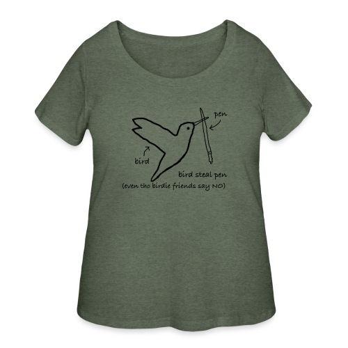Very Rebellious Birdie - Women's Curvy T-Shirt