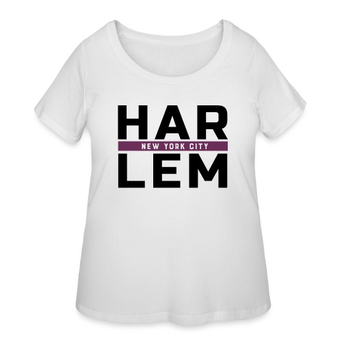 Harlem Stacked Lettering - Women's Curvy T-Shirt