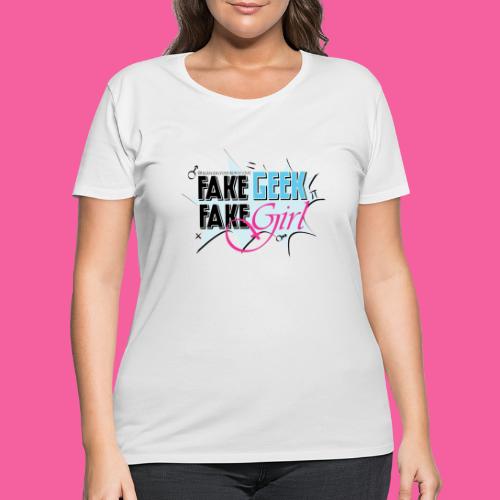 Fake-Geek Fake-Girl - Women's Curvy T-Shirt
