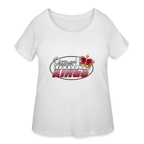 Passportkings white shirt design - Women's Curvy T-Shirt