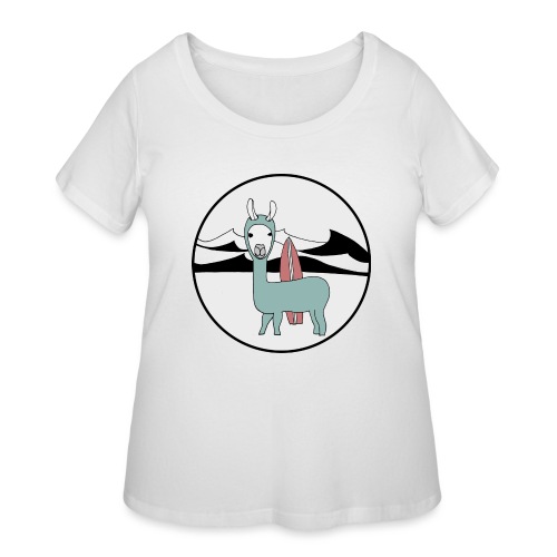 Surfin' llama. - Women's Curvy T-Shirt