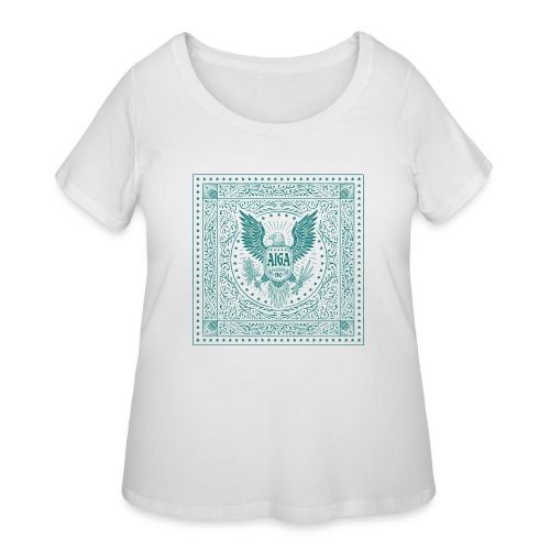 AIGA DC Stamp of Approval (teal) - Women's Curvy T-Shirt