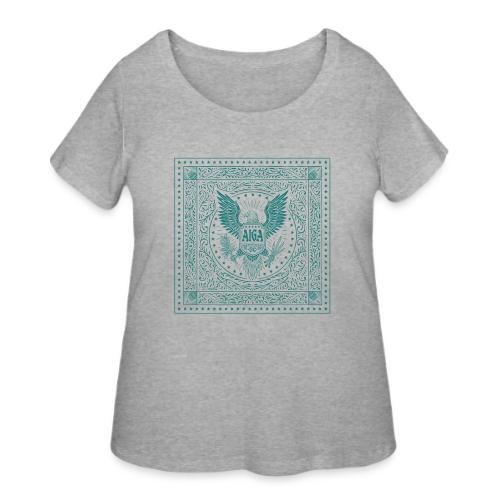 AIGA DC Stamp of Approval (teal) - Women's Curvy T-Shirt