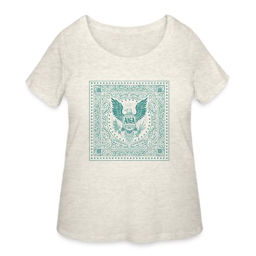 AIGA DC Stamp of Approval (teal) - Women's Curvy T-Shirt