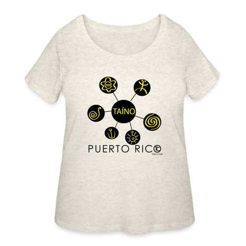 Símbolos Tainos PR - Women's Curvy T-Shirt
