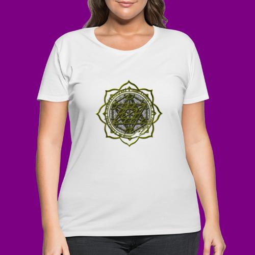 Energy Immersion, Metatron's Cube Flower of Life - Women's Curvy T-Shirt