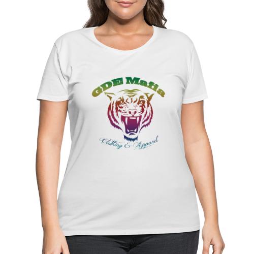 Bengal Tiger RAINBOW - GDE Mafia Clothing & Appare - Women's Curvy T-Shirt