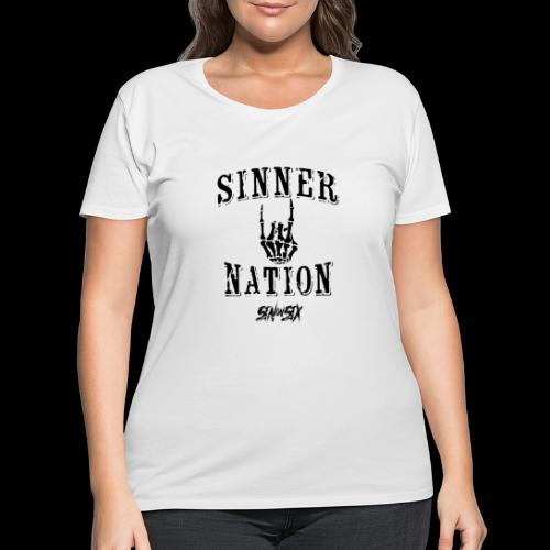 Sinner Nation black - Women's Curvy T-Shirt