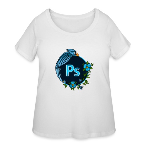 NPS Photoshop Logo design - Women's Curvy T-Shirt