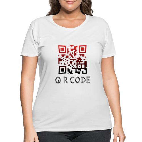 Q R code T-shirt. - Women's Curvy T-Shirt