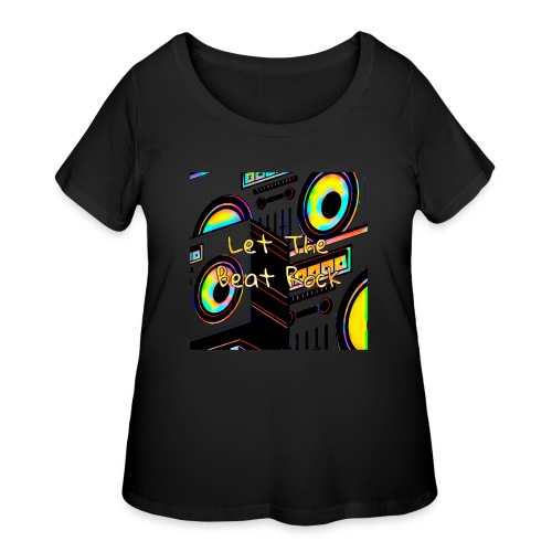 Let The Beat Rock design - Women's Curvy T-Shirt