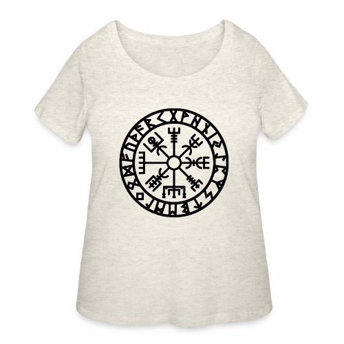 Viking Rune Vegvisir The Runic Compass - Women's Curvy T-Shirt