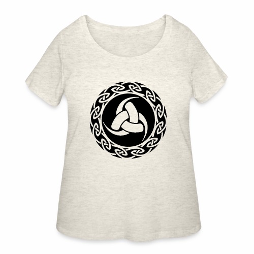 Triskelion - The 3 Horns of Odin Gift Ideas - Women's Curvy T-Shirt