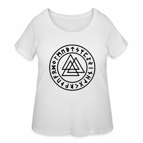 Viking Rune Valknut Wotansknot Gift Ideas - Women's Curvy T-Shirt