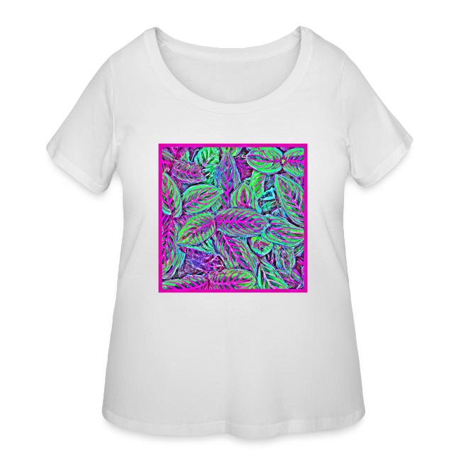 Neon Leaves Art Stylish Elegance