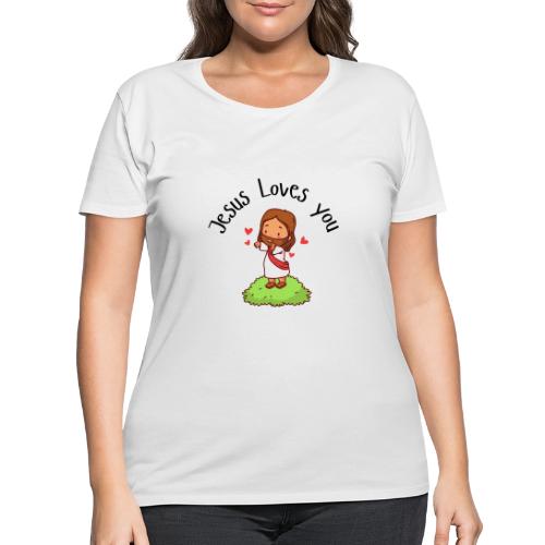 Jesus Loves You - Women's Curvy T-Shirt