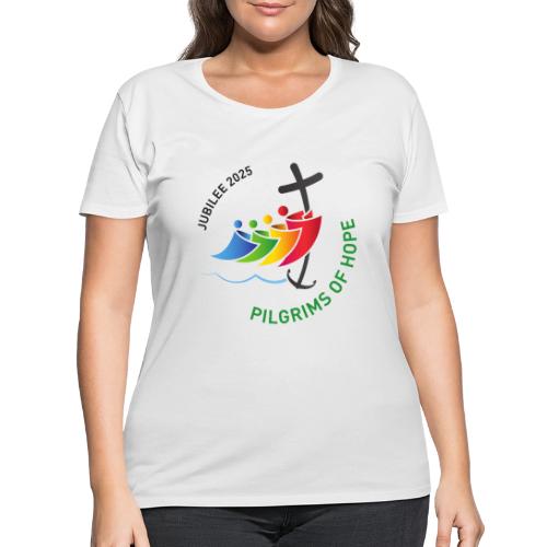 pilgrims of hope 2025 logo (Jubilee Year 2025) - Women's Curvy T-Shirt