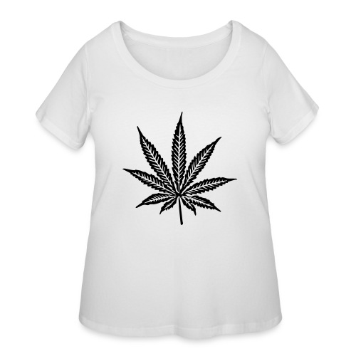 Big Pot Leaf - Women's Curvy T-Shirt