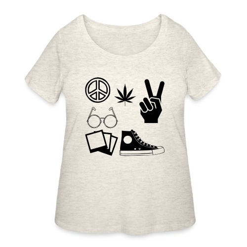 hippie - Women's Curvy T-Shirt