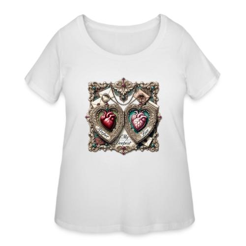 Keeper of My Deepest Love Victorian Locket T-Shirt - Women's Curvy T-Shirt