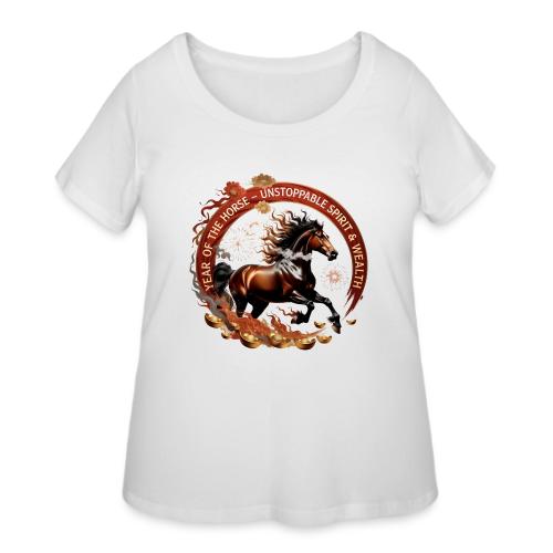 Year of the Horse Fiery Spirit T Shirt, Lunar New - Women's Curvy T-Shirt