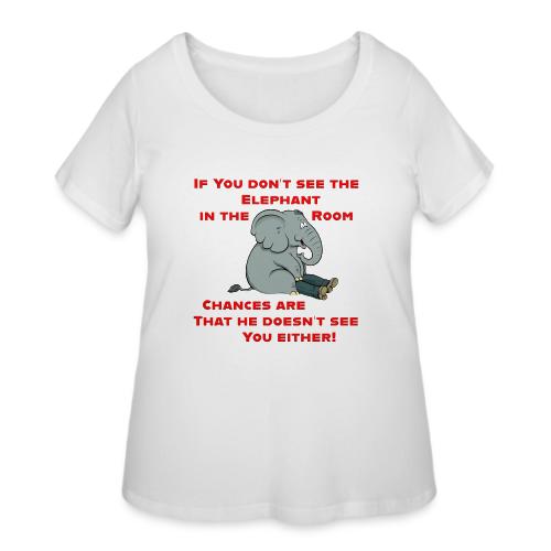 Elephant in the Room Meme - Women's Curvy T-Shirt
