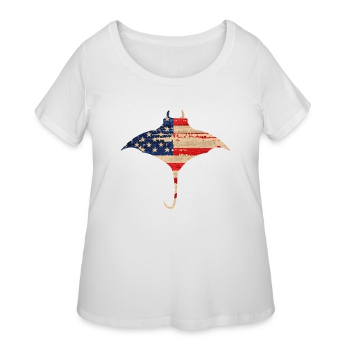 July 4th Stingray - Women's Curvy T-Shirt