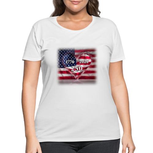 1776-2026 | 250 Years USA - Women's Curvy T-Shirt
